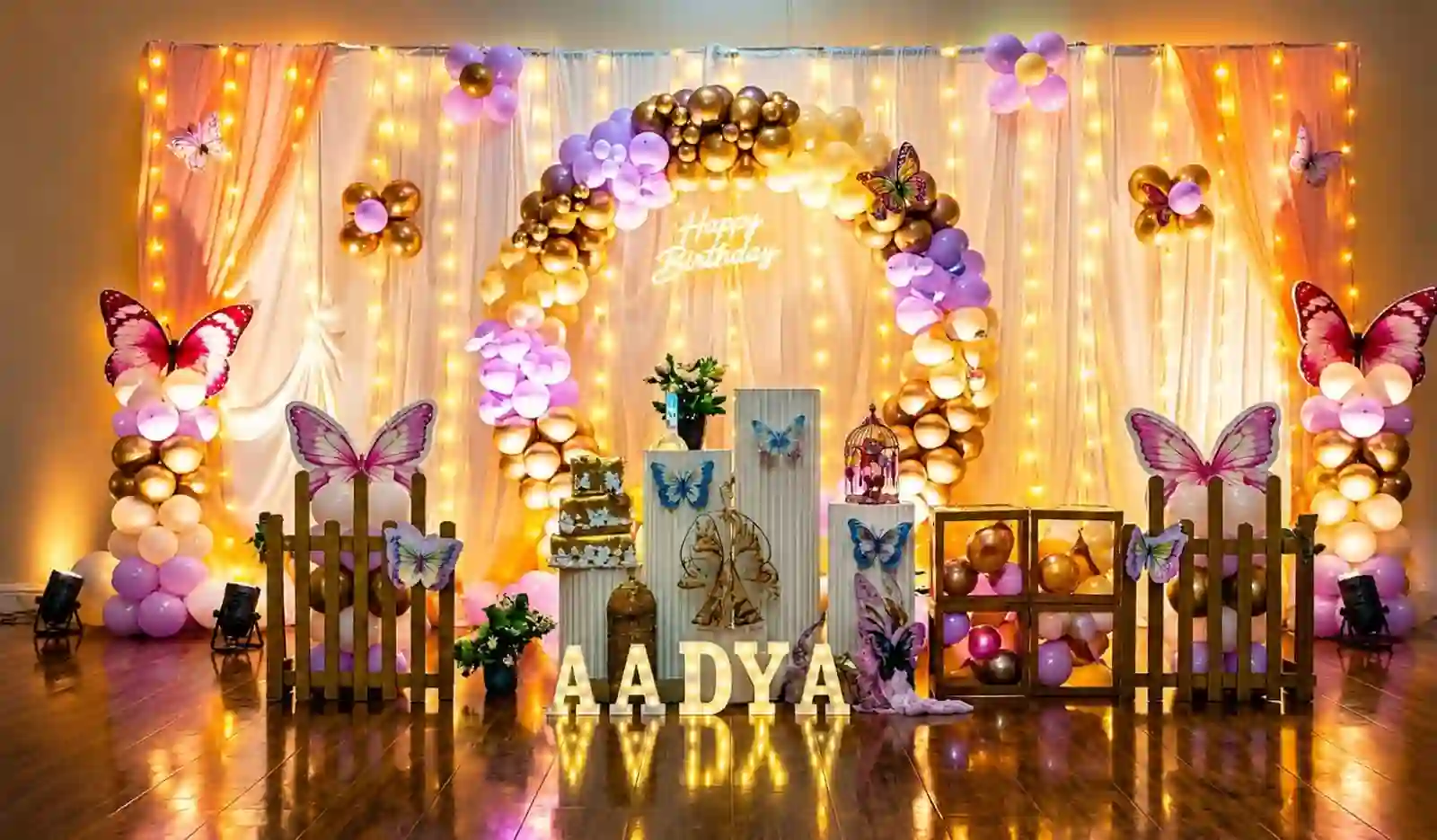 Butterfly Colorful Birthday Theme Decor